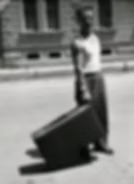 Alfred Krupa and his wheeled luggage (circa 1954).